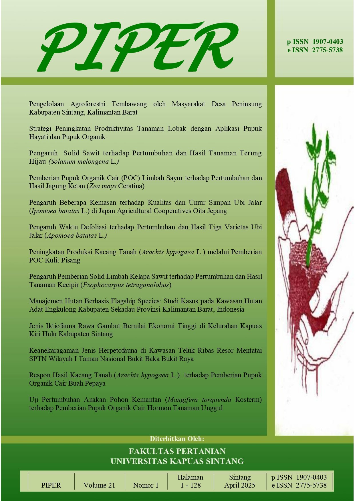 View Vol. 21 No. 1 (2025): PIPER